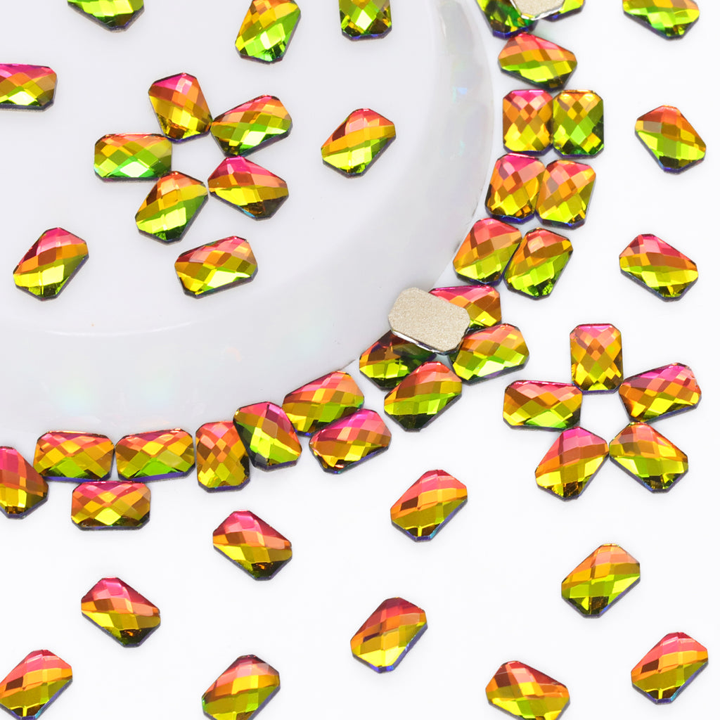 Octagon Shape Rainbow Flat Back Fancy Rhinestones WholesaleRhinestone