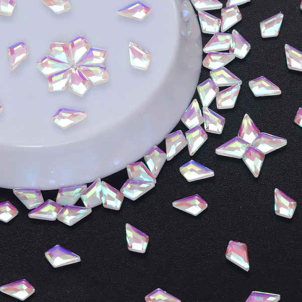 Arrow Shape Mocha White Flat Back Fancy Rhinestones WholesaleRhinestone