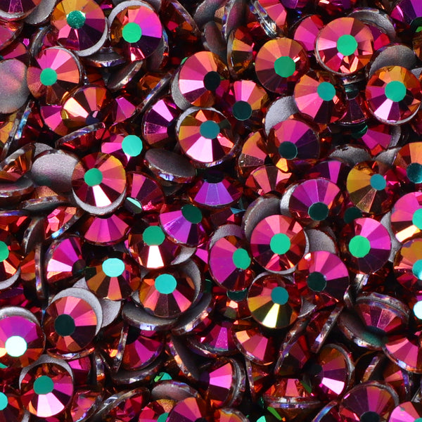 Rainbow Rose Gold Glass FlatBack Rhinestones In Bulk WholesaleRhinestone