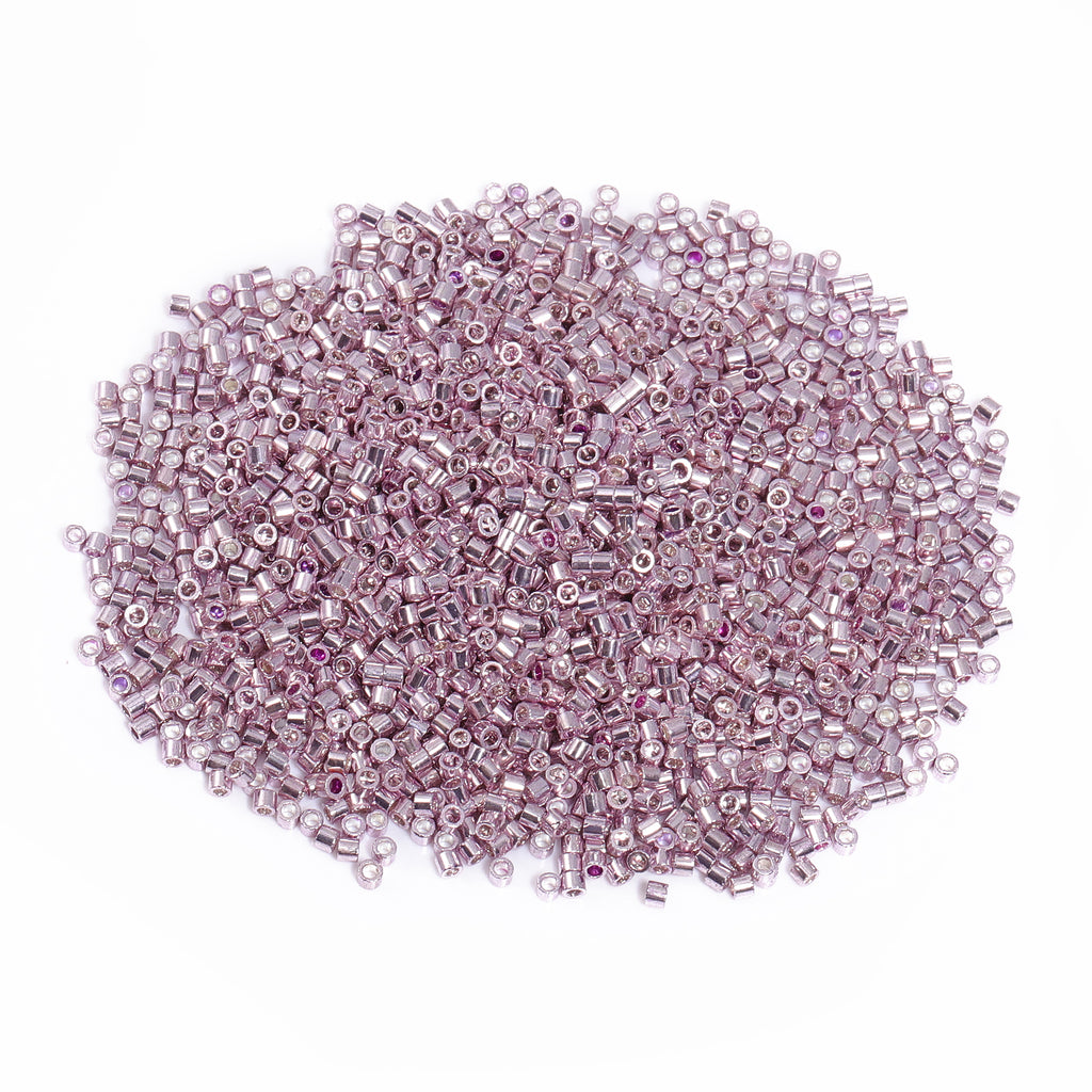 Metallic Light Pink Luster Color Hight Quality Glass Cylinder Seed Beads 1.6 MM Size JS3012 WholesaleRhinestone