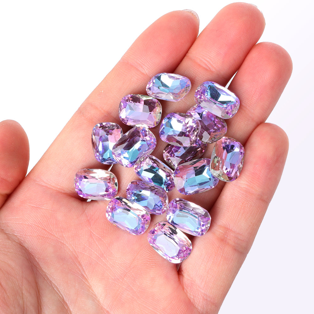 Vitrail Light Cushion Shape High Quality Glass Pointed Back Fancy Rhinestones Secondary image