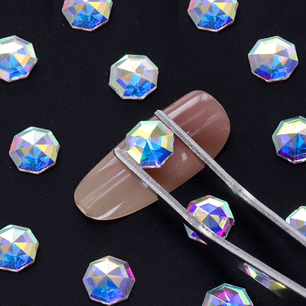 Solaris Shape Crystal AB Flat Back Fancy Rhinestones