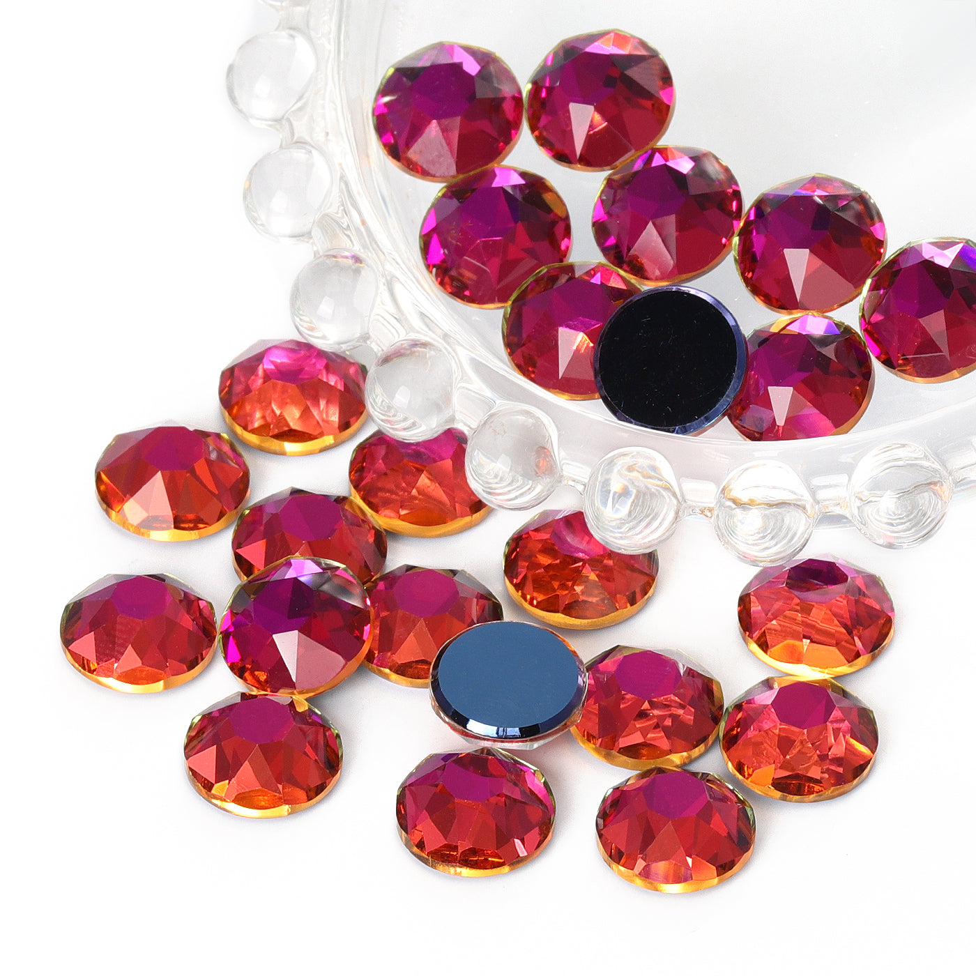 Violet Blue XIRIUS Round Shape High Quality Glass Beveled Flat Back Rhinestones WholesaleRhinestone