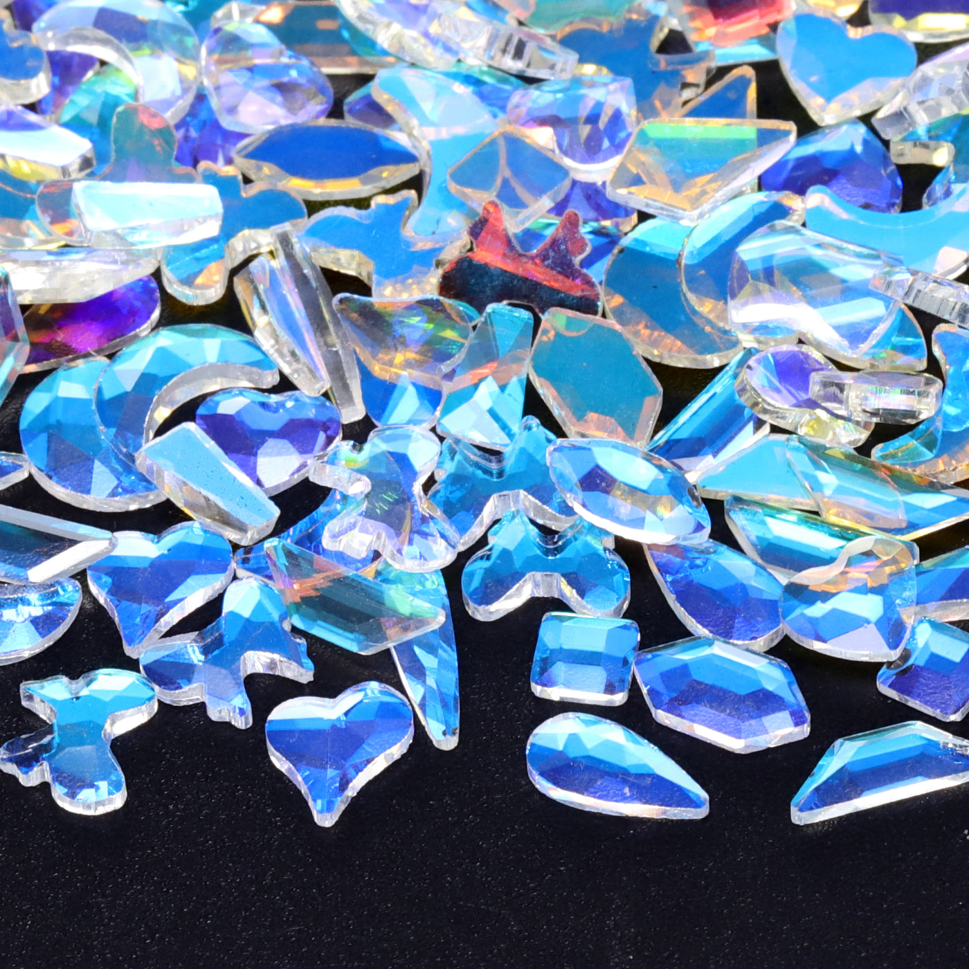 Mixed Shapes Aurora Flat Back Fancy Rhinestones For Nail Art WholesaleRhinestone メイン画像
