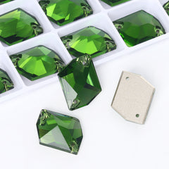 Fern Green Cosmic Shape High Quality Glass Sew-on Rhinestones WholesaleRhinestone