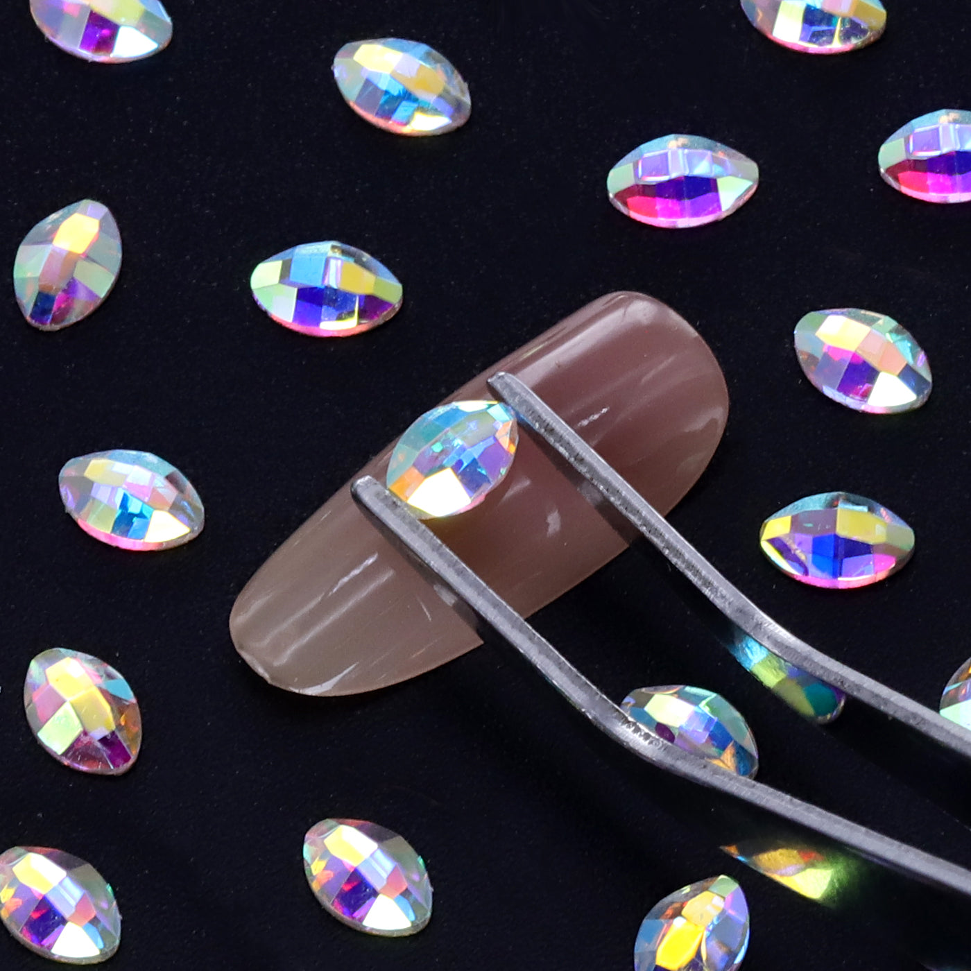 Ren bladform krystal ab flad ryg fancy rhinestones Sekundært billede