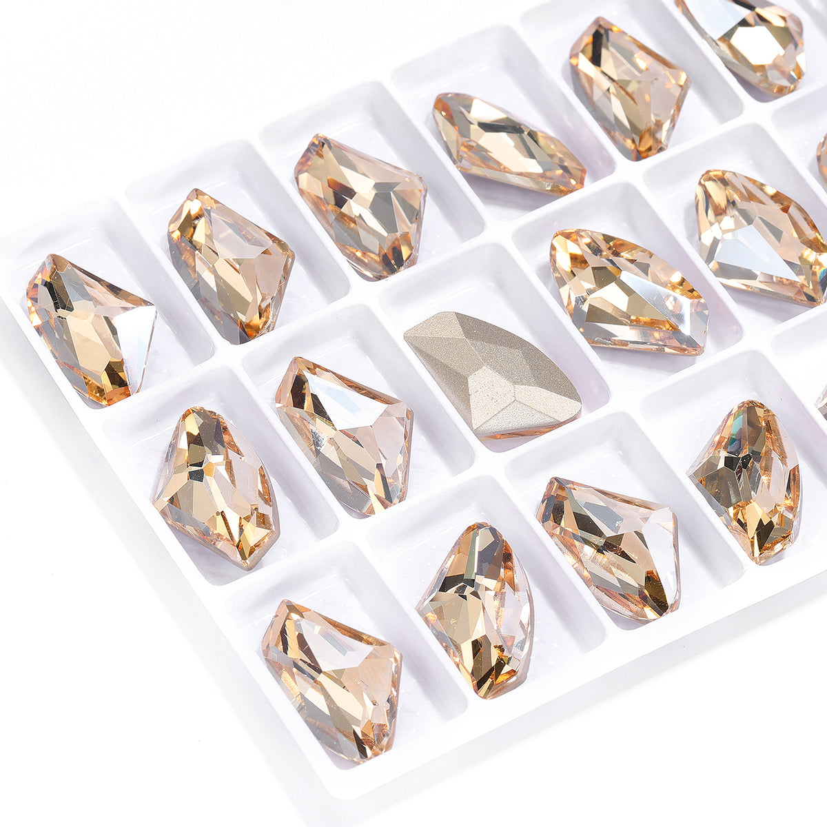 Golden Shadow Galactic Shape High Quality Glass Pointed Back Fancy Rhinestones WholesaleRhinestone