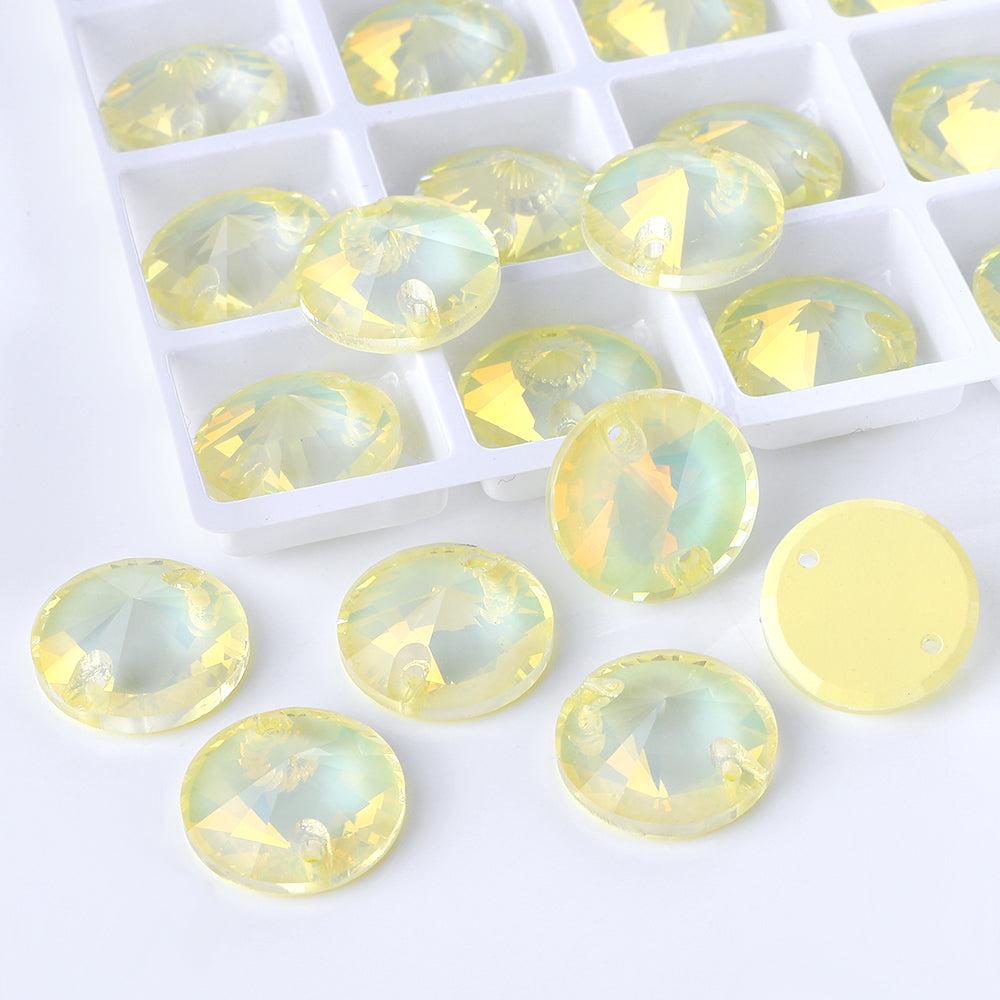 Jonquil AM Rivoli  Shape High Quality Glass Sew-on Rhinestones WholesaleRhinestone