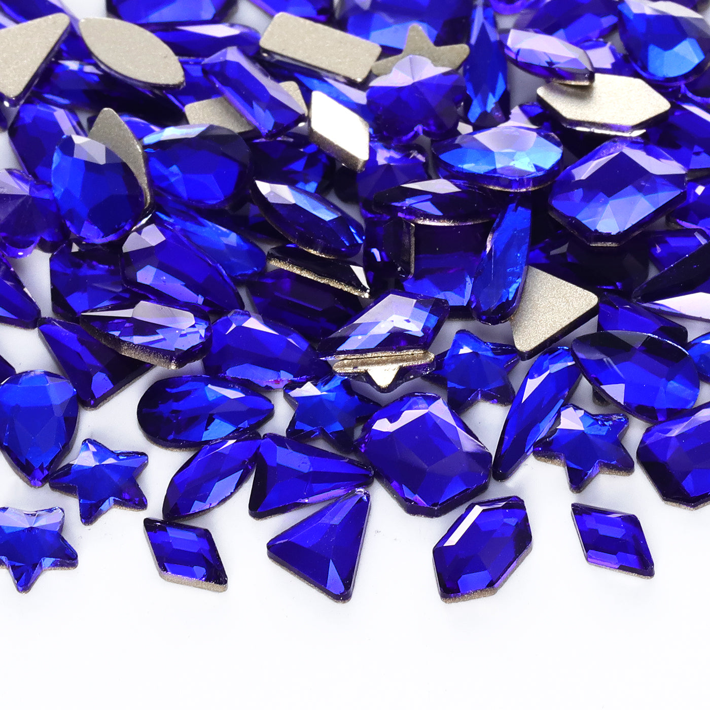 Mixed Shapes Sapphire Flat Back Fancy Rhinestones For Nail Art WholesaleRhinestone メイン画像