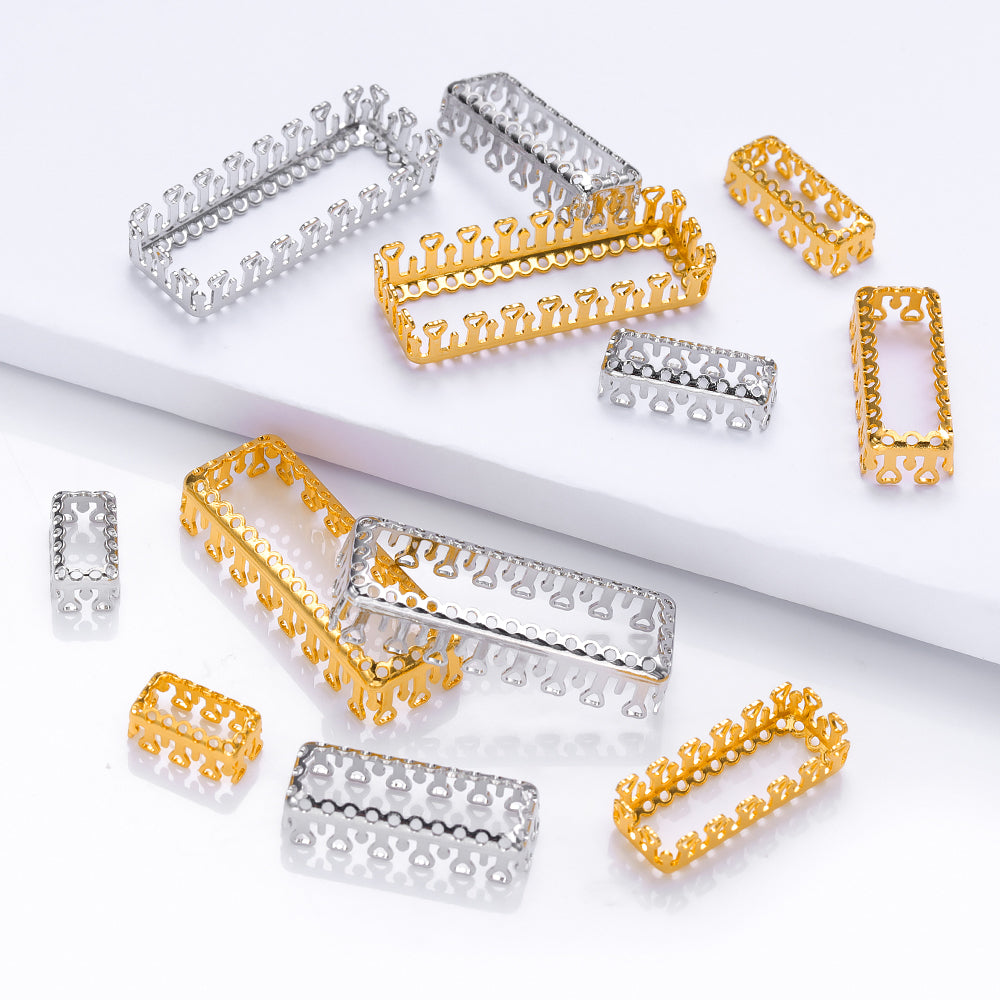 Princess Baguette Shape High-Quality Sew-on Nest Hollow Claw For Rhinestone Claw settings