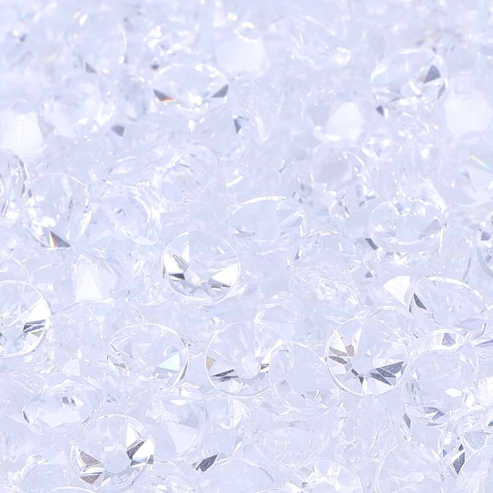 Crystal Unfoiled Glass Flat Back Glue-On Rhinestones 16 Cut Facets Secondary image