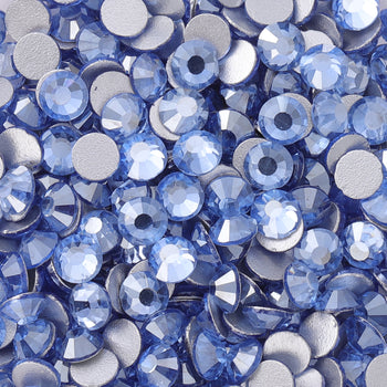Star Light Blue Glass FlatBack Rhinestones Silver Back WholesaleRhinestone