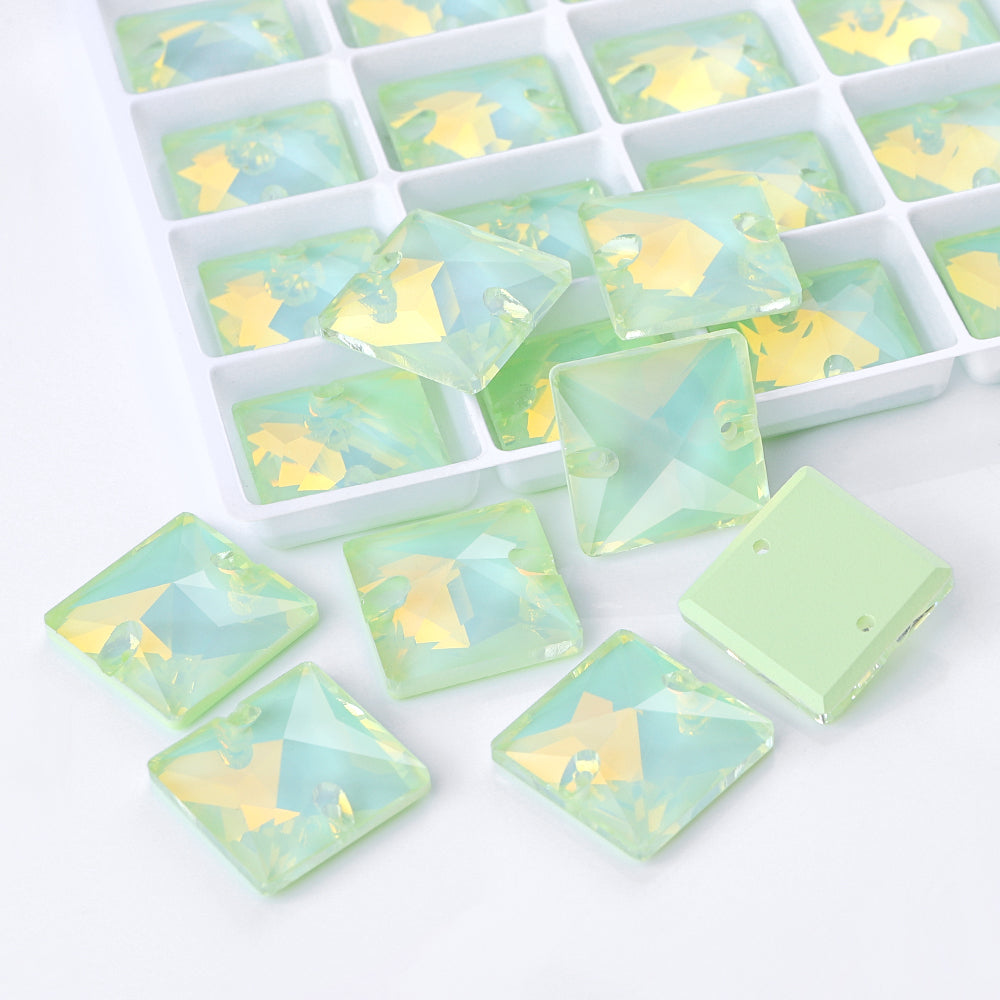 Light Azore AM Square Shape High Quality Glass Sew-on Rhinestones WholesaleRhinestone