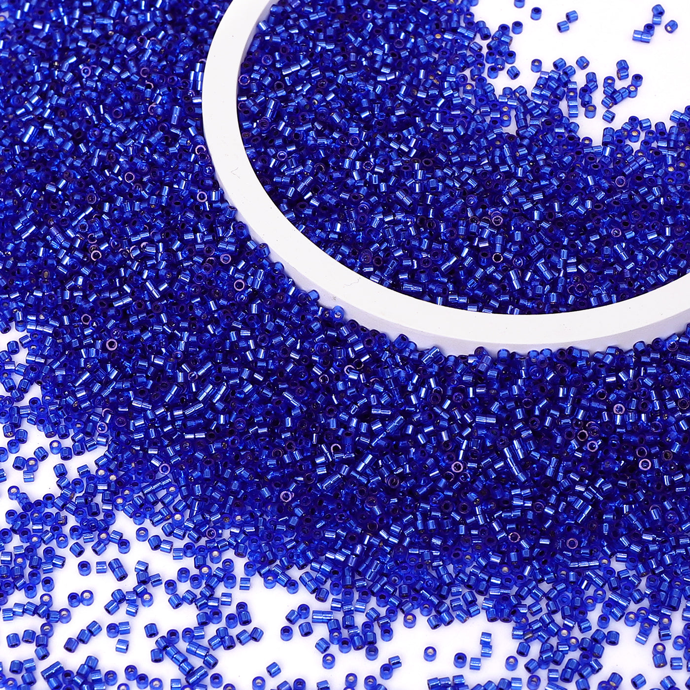 Transparent Silver-lined Sapphire Color Hight Quality Glass Cylinder Seed Beads 1.6 MM Size GY2002 Secondary image