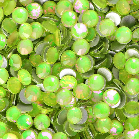 Crystal Chartreuse Glass Flatback -Strass Silber Rücken Zweitbild