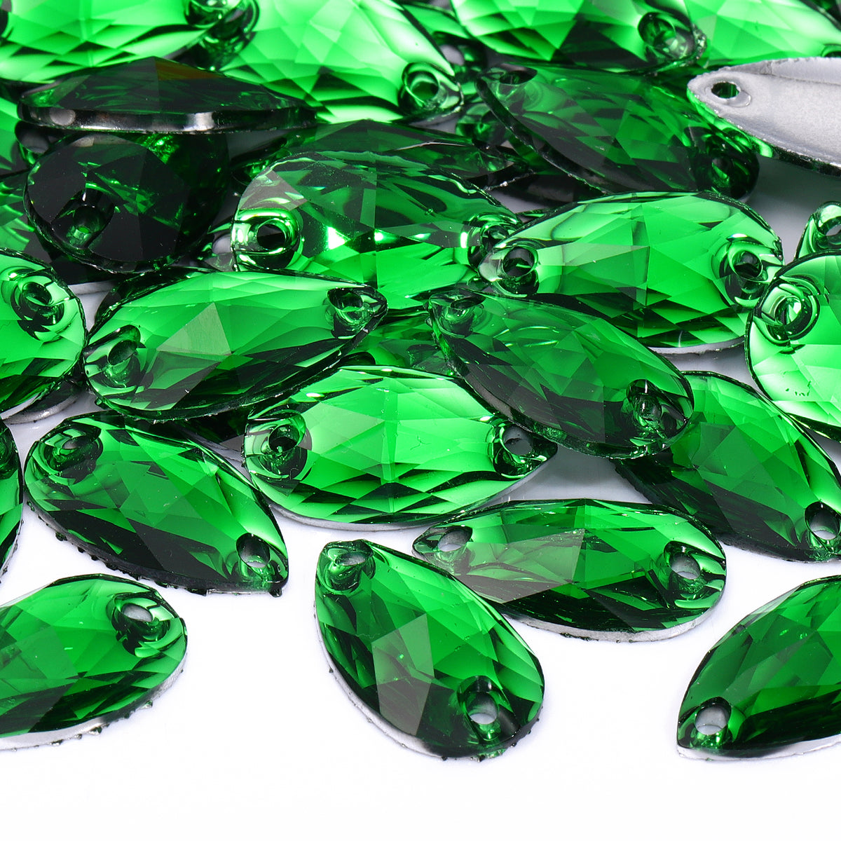 Drop Dark Green Resin Sew-on Rhinestones For Dance Costume WholesaleRhinestone Hauptbild