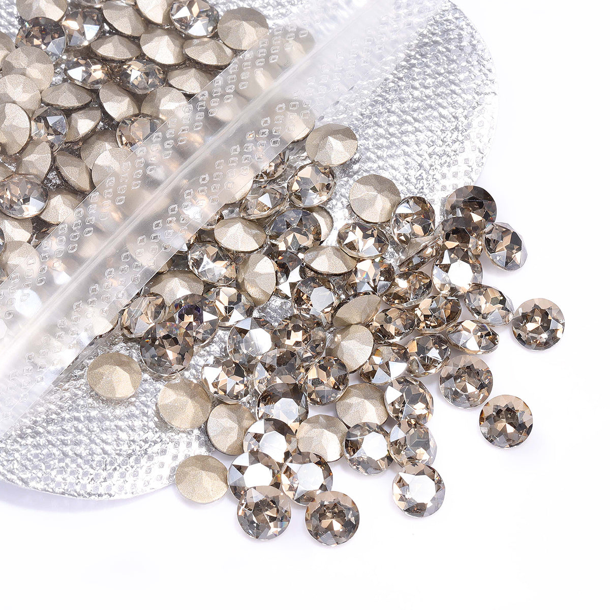 Satin Gemstone Flower Shape High Quality Glass Pointed Back Fancy Rhinestones WholesaleRhinestone