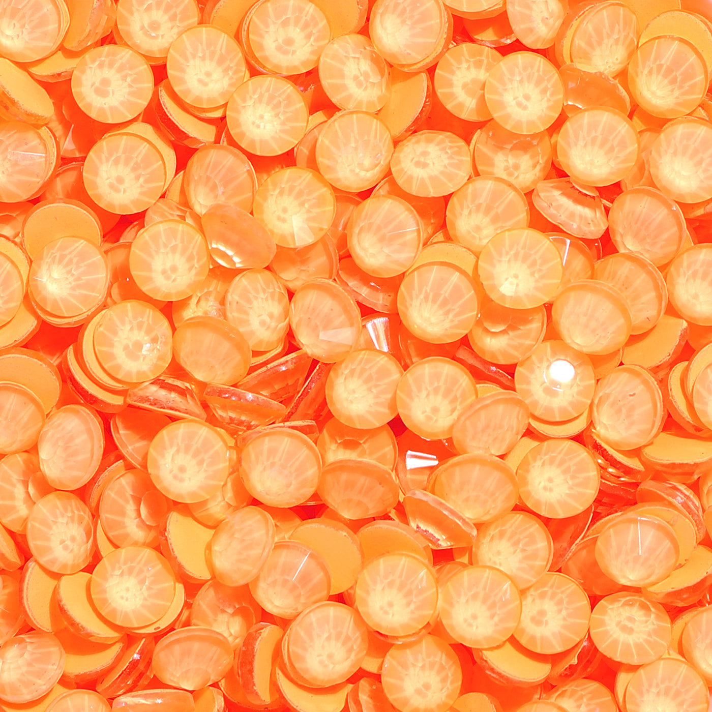Neon Coral Orange Glass FlatBack Neon Rhinestones Secondary image