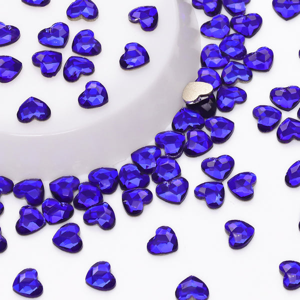 Heart Shape Sapphire Flat Back Fancy Rhinestones WholesaleRhinestone