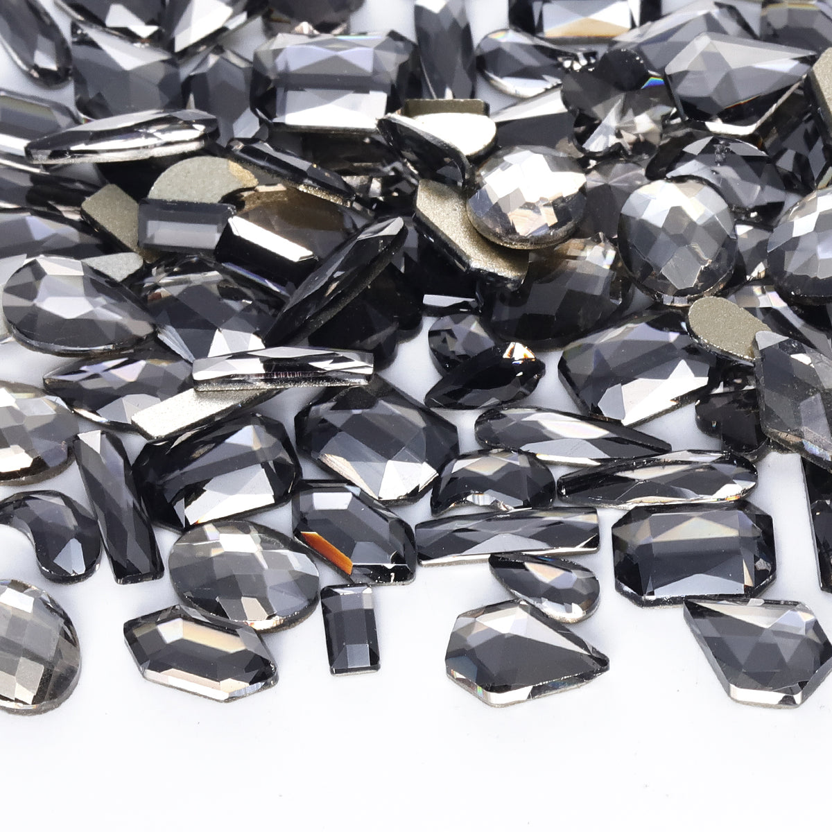 Mixed Shapes Black Diamond Flat Back Fancy Rhinestones For Nail Art WholesaleRhinestone