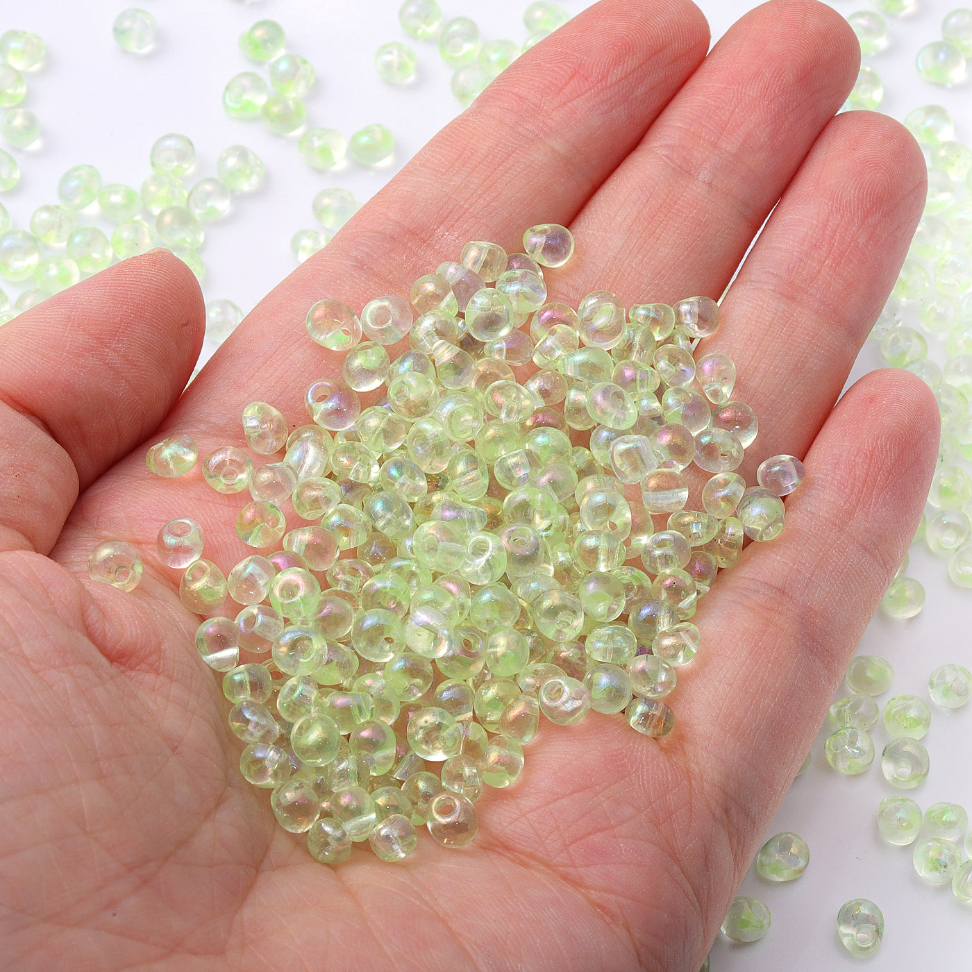 Various Colors Transparent AB Drop Shape Glass Seed Beads