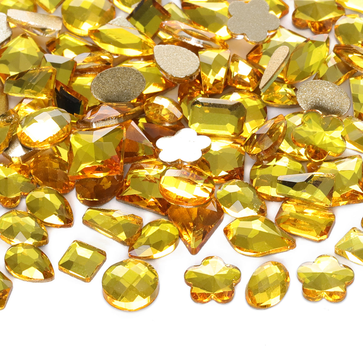 Mixed Shapes Citrine Flat Back Fancy Rhinestones For Nail Art WholesaleRhinestone メイン画像
