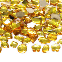 Mixed Shapes Citrine Flat Back Fancy Rhinestones For Nail Art WholesaleRhinestone
