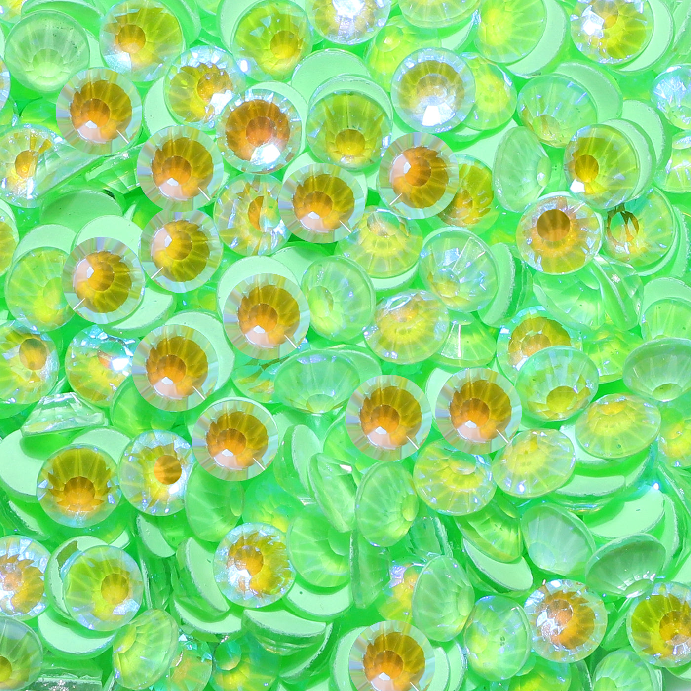 Neon Mint Mambo AB Glass FlatBack Neon Rhinestones Secondary image