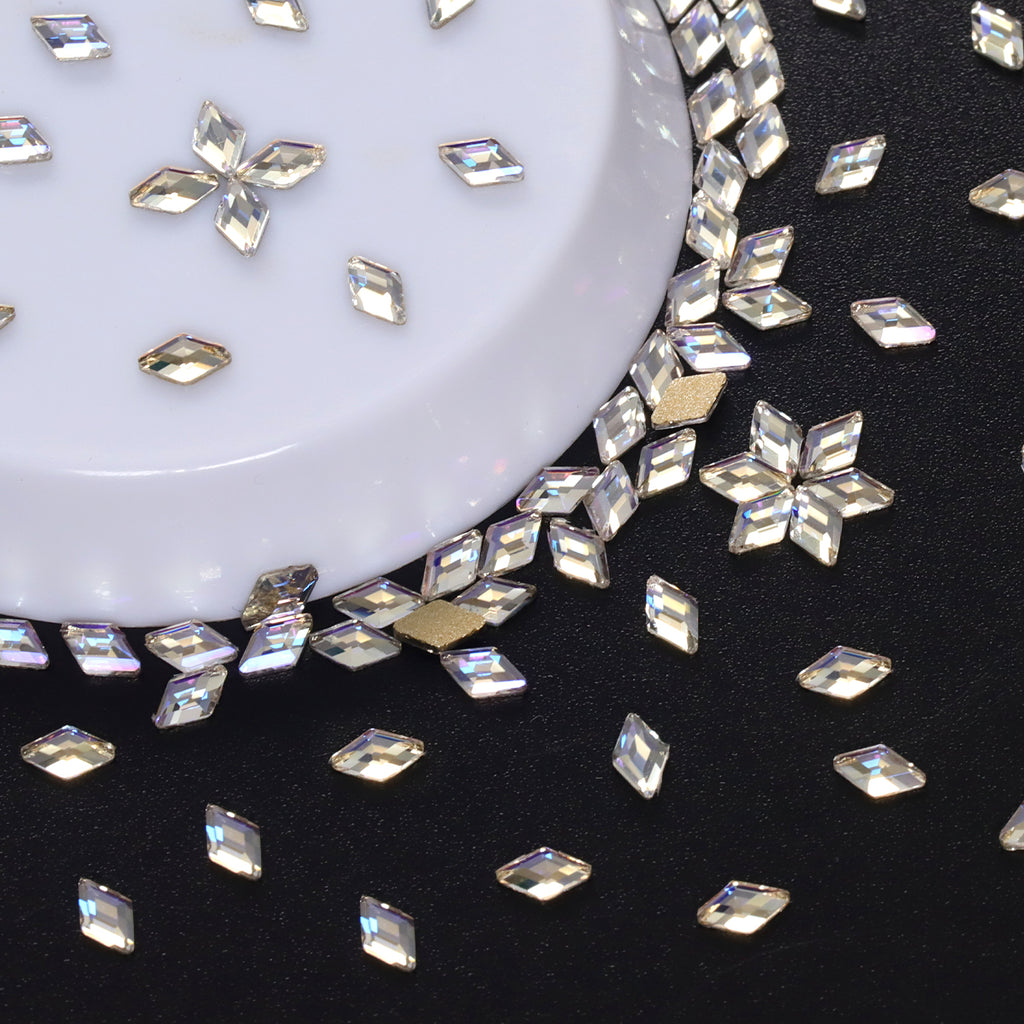 Rhombus Shape Blue Moonlight Flat Back Fancy Rhinestones WholesaleRhinestone