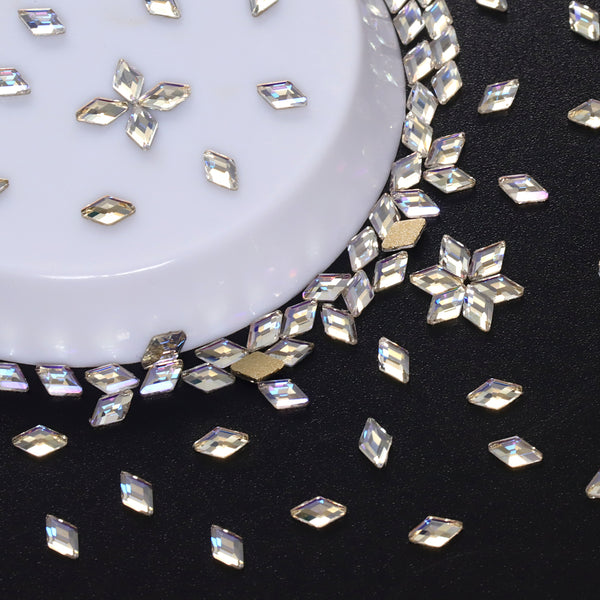 Rhombus Shape Blue Moonlight Flat Back Fancy Rhinestones WholesaleRhinestone