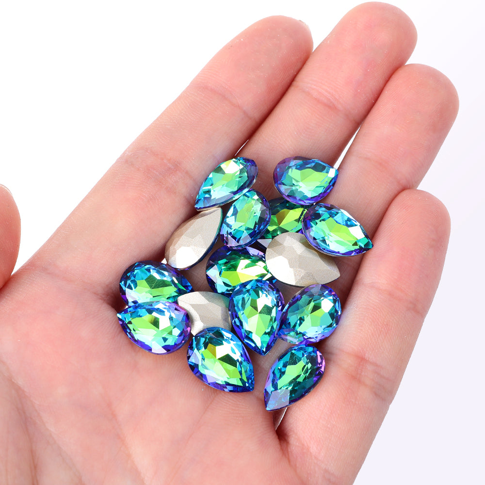 Sphinx Pear Shape High Quality Glass Pointed Back Fancy Rhinestones Secondary image