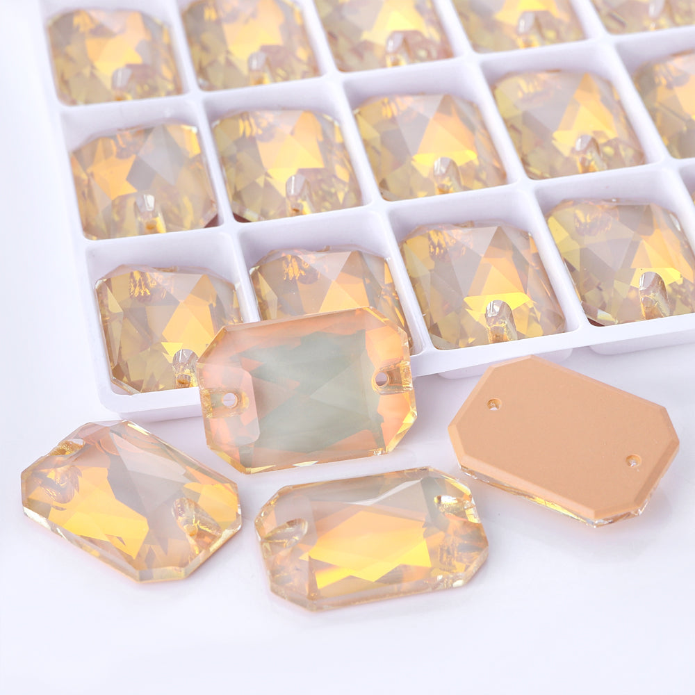 Silk AM Octagon Shape High Quality Glass Sew-on Rhinestones WholesaleRhinestone