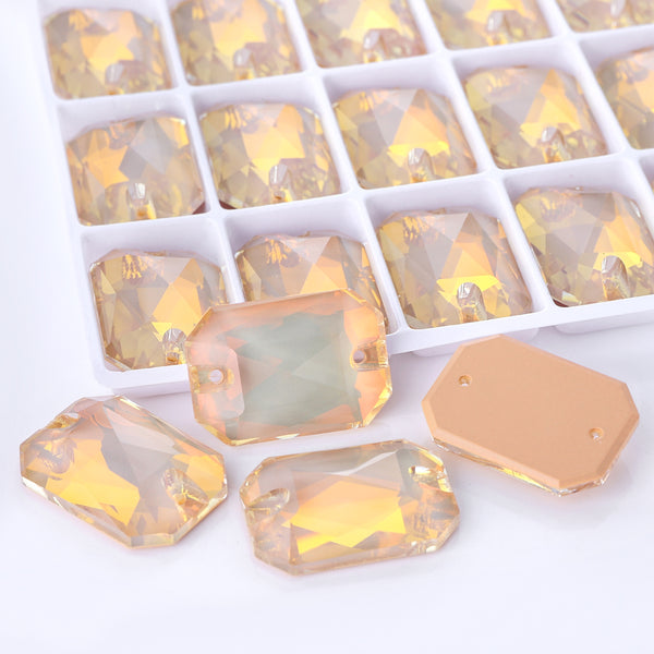 Silk AM Octagon Shape High Quality Glass Sew-on Rhinestones WholesaleRhinestone