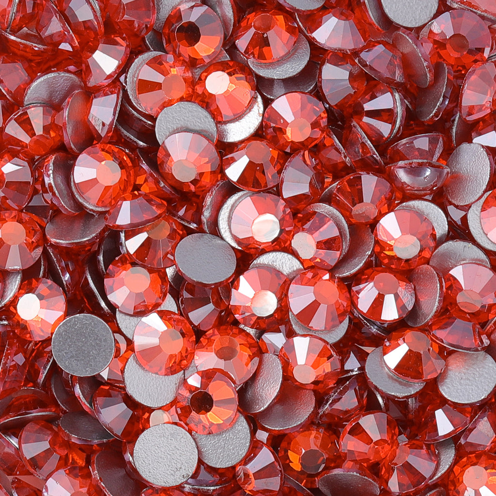 Star Orange Glass FlatBack Rhinestones Silver Back WholesaleRhinestone