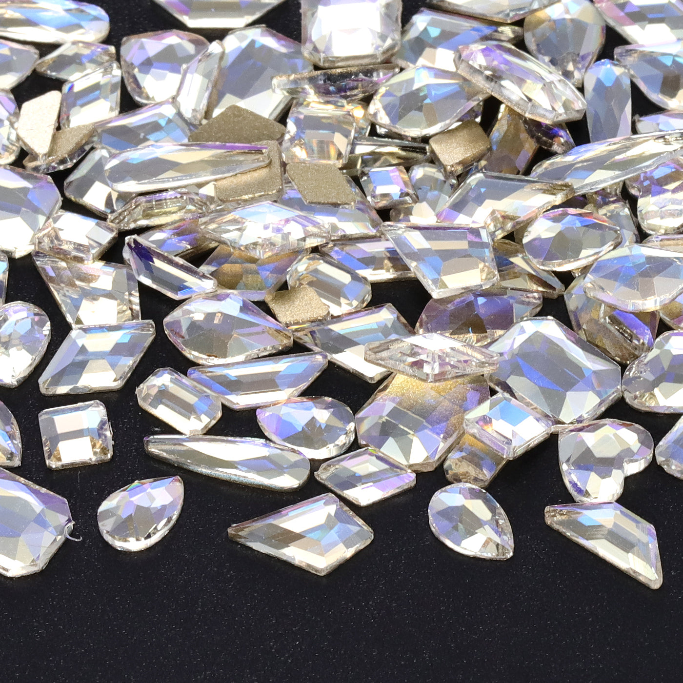 Mixed Shapes Blue Moonlight Flat Back Fancy Rhinestones For Nail Art WholesaleRhinestone メイン画像