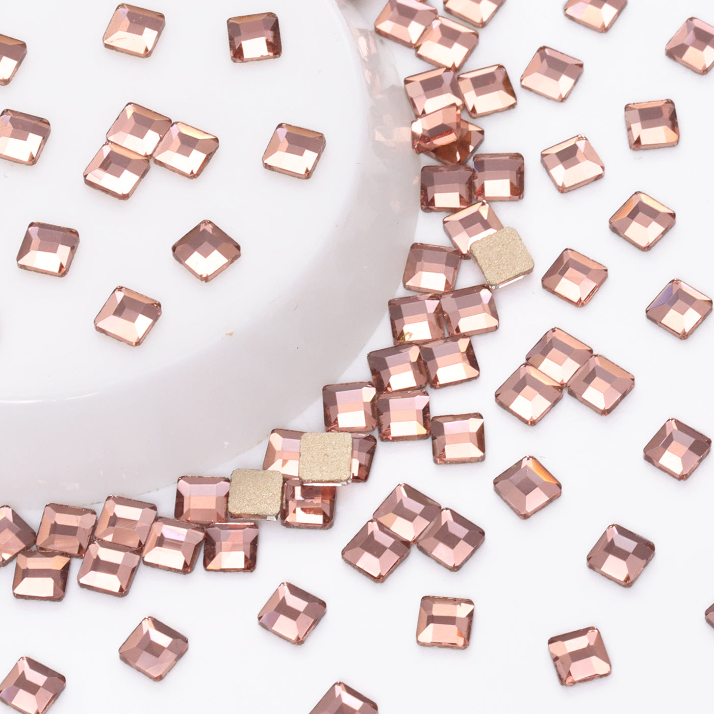 Square Shape Champagne Flat Back Fancy Rhinestones Secondary image