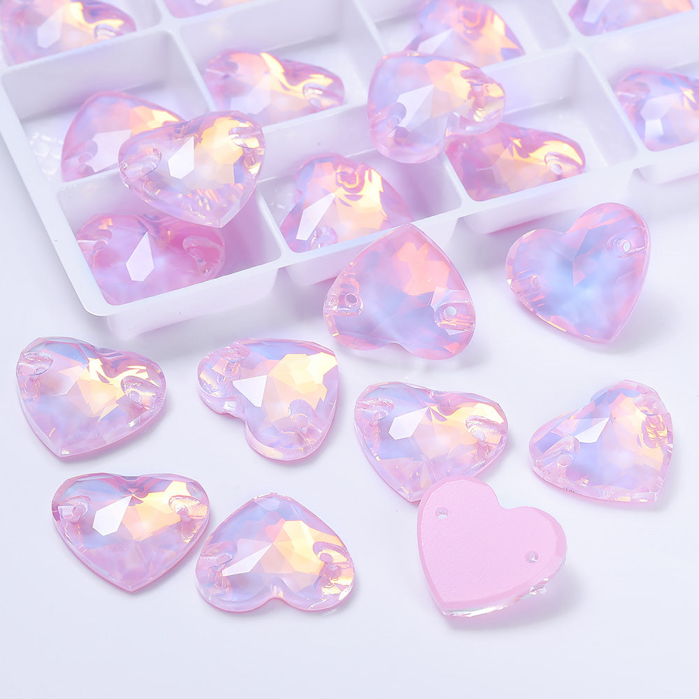 Rosaline AM Heart Shape High Quality Glass Sew-on Rhinestones WholesaleRhinestone