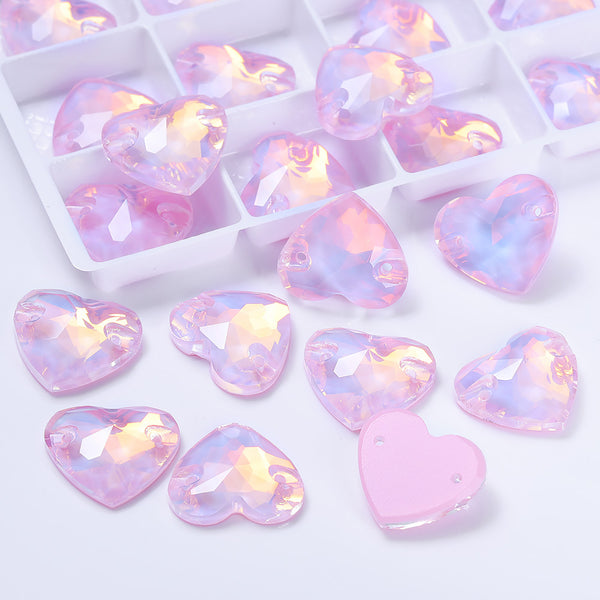 Rosaline AM Heart Shape High Quality Glass Sew-on Rhinestones WholesaleRhinestone