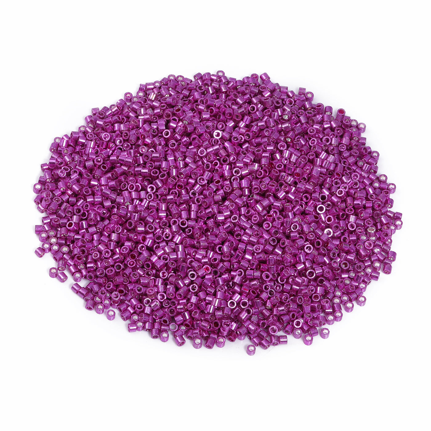 Metallic Fuchsia Luster Color Hight Quality Glass Cylinder Seed Beads 1.6 MM Size JS3015