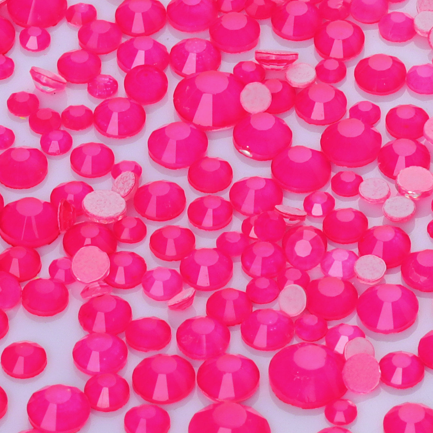 Mixed Sizes Pink FlatBack Neon Rhinestones For Nail Art WholesaleRhinestone
