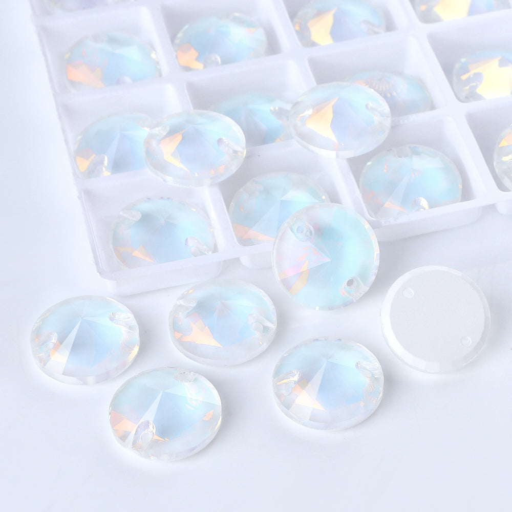 Crystal AM Rivoli  Shape High Quality Glass Sew-on Rhinestones WholesaleRhinestone