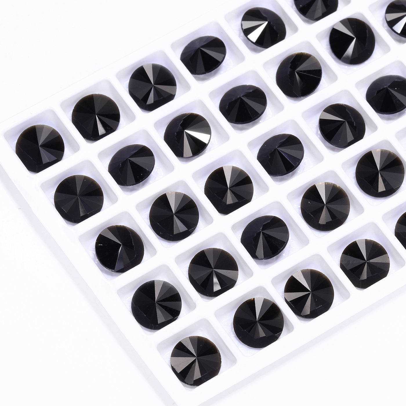 Jet Rivoli Shape High Quality Glass Pointed Back Fancy Rhinestones WholesaleRhinestone