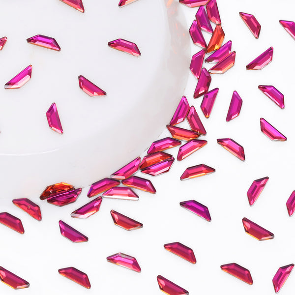 Trapeze Shape Purple Volcano Flat Back Fancy Rhinestones WholesaleRhinestone