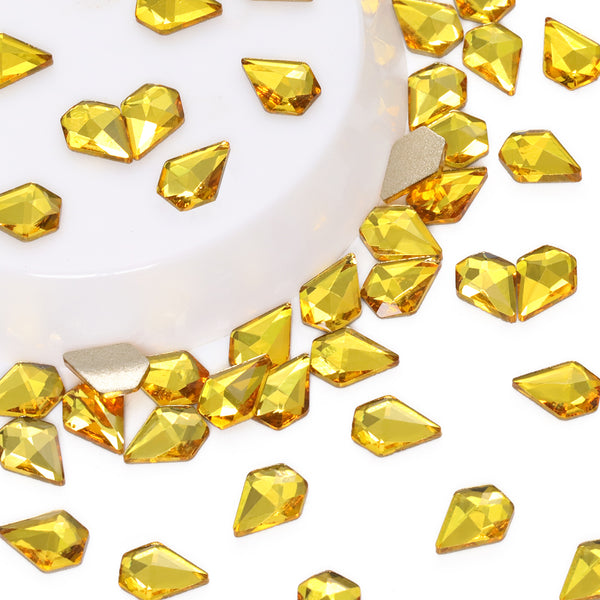 Diamond Shape Citrine Flat Back Fancy Rhinestones WholesaleRhinestone