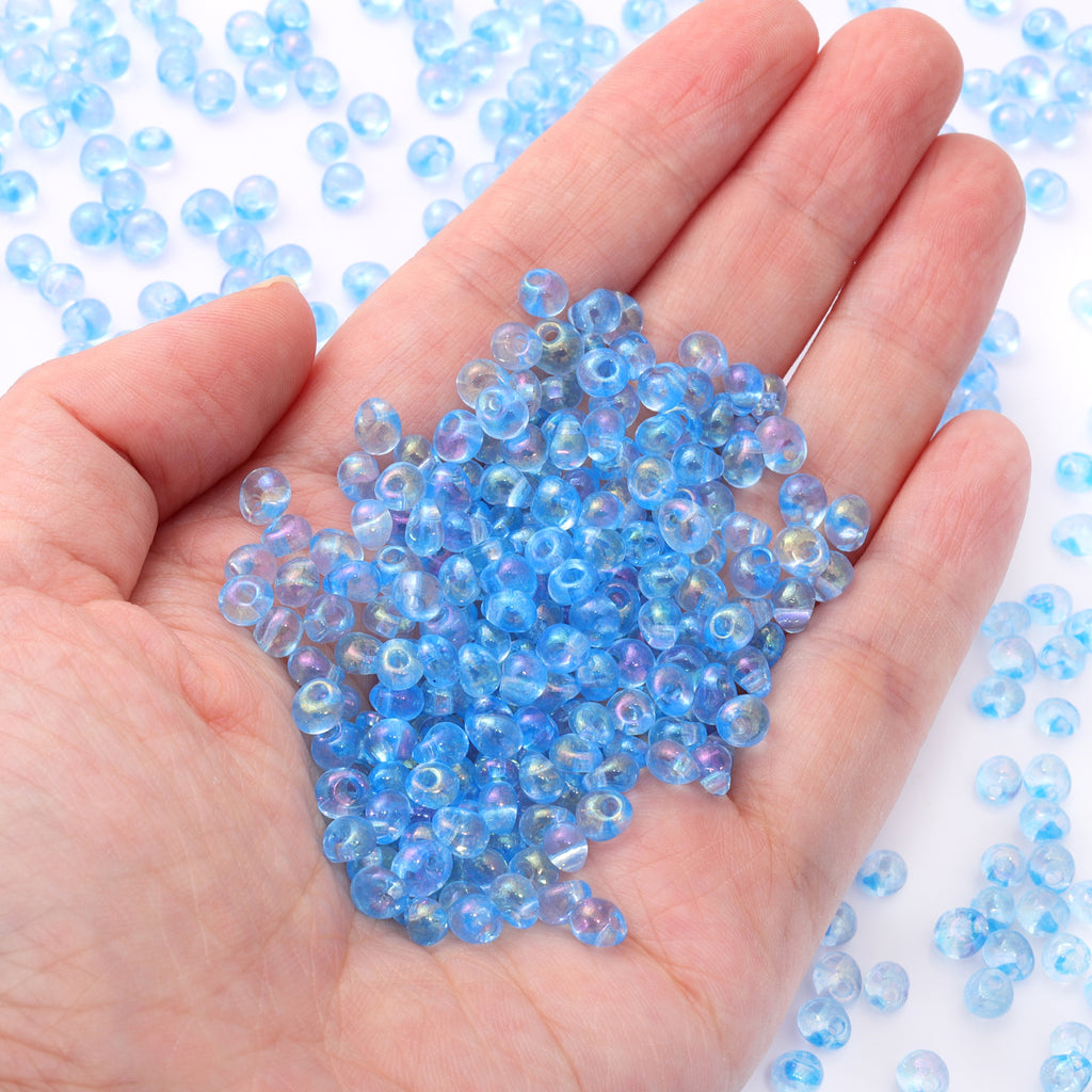 Various Colors Transparent AB Drop Shape Glass Seed Beads WholesaleRhinestone