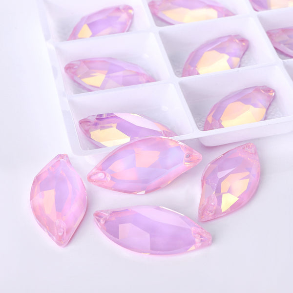 Rosaline AM Diamond Leaf Shape High Quality Glass Sew-on Rhinestones