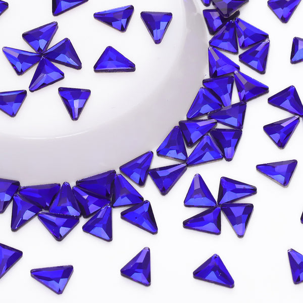 Triangle Shape Sapphire Flat Back Fancy Rhinestones WholesaleRhinestone