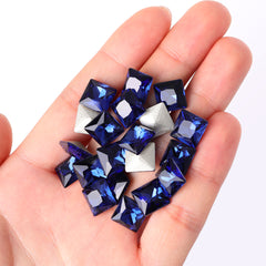 Montana Princess Square Shape High Quality Glass Pointed Back Fancy Rhinestones