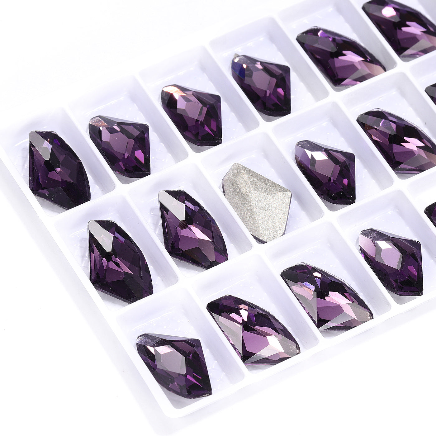 Aquamarine Galactic Shape High Quality Glass Pointed Back Fancy Rhinestones Secondary image