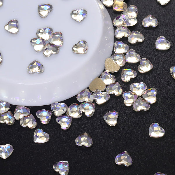 Heart Shape Blue Moonlight Flat Back Fancy Rhinestones WholesaleRhinestone
